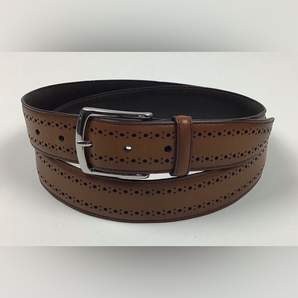 Allen Edmonds Manistee leather belt brown